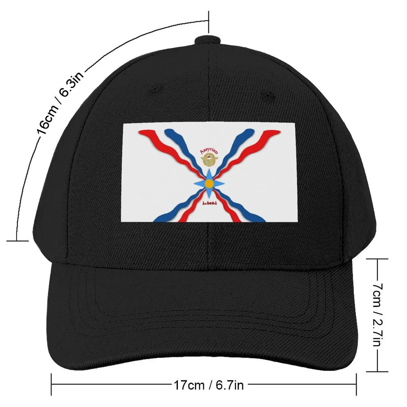 Assyrian Flag Baseball Cap Wild Ball Hat Beach Outing Men's Caps Women's