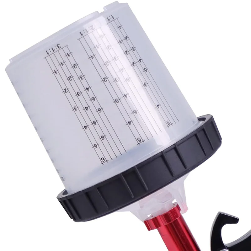 ABBP-2X 600 ml Einweg-Farbbecher mit Anschluss, Sprühbecher, Farbmischbecher, Typ H/O, Schnellbecher zum Sprühen, 16 x 1,5 mm, extern
