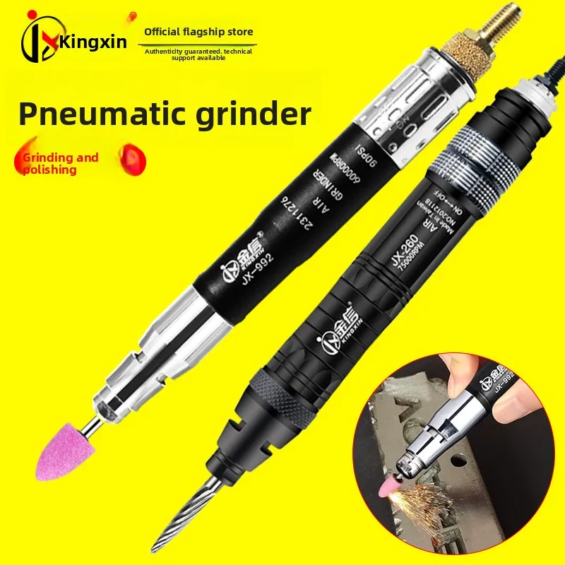 Jinxin Pneumatic Grinder Adjustable Speed Industrial-Grade Grinding Pen Air Grinding Head Wind Grinding Pen Small Polishing and Engraving Tool