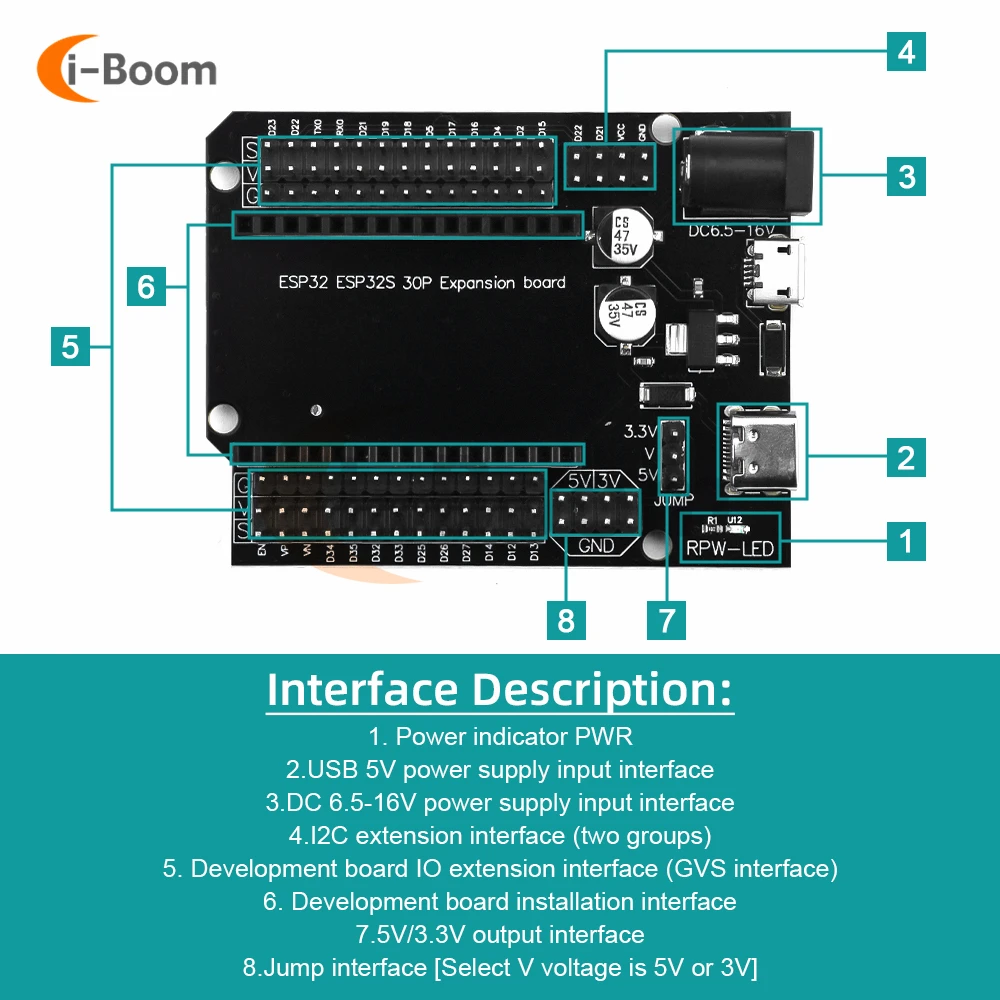 ESP32 Shield Expansion Board ESP32 30P Development board For Arduino