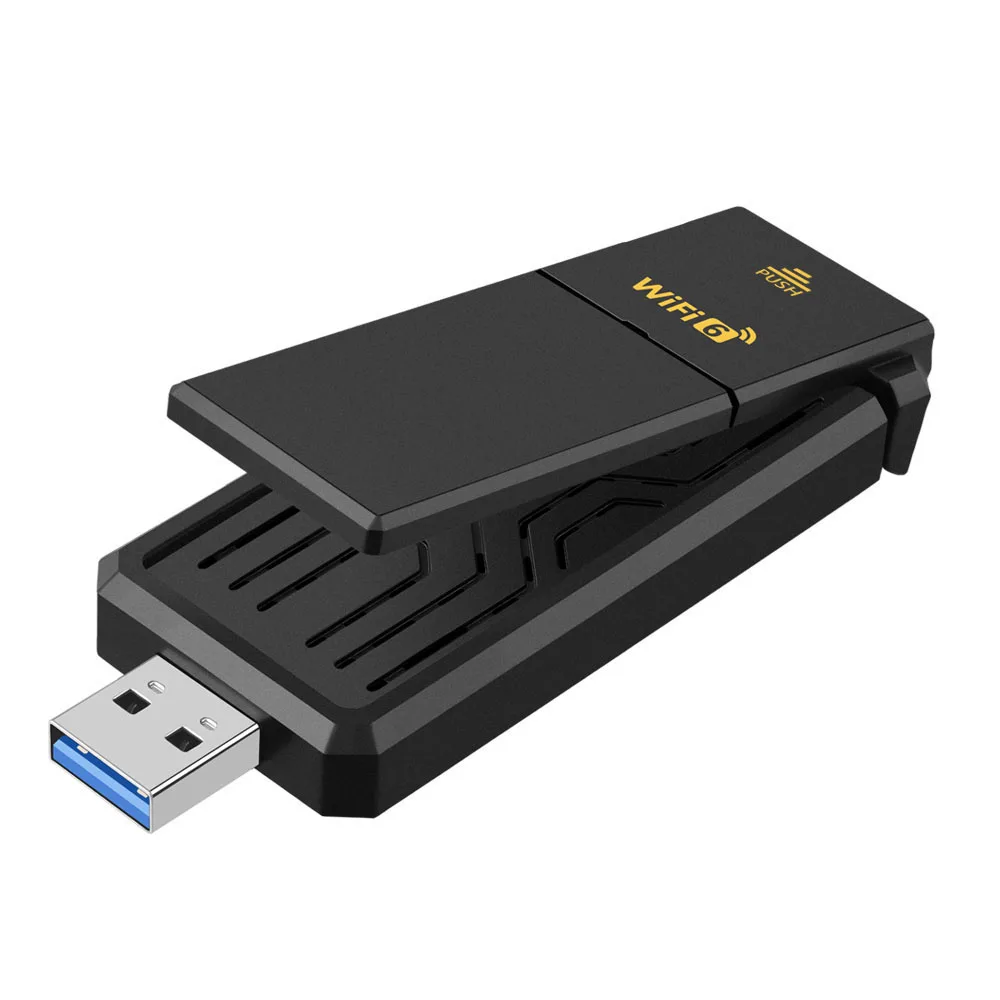 

AX1800 WiFi6 Wireless Network Card USB3.0 1800Mbps LAN Adapter 2.4G/5.8G Dual Band USB WiFi Receiver work with Windows 10/ 11