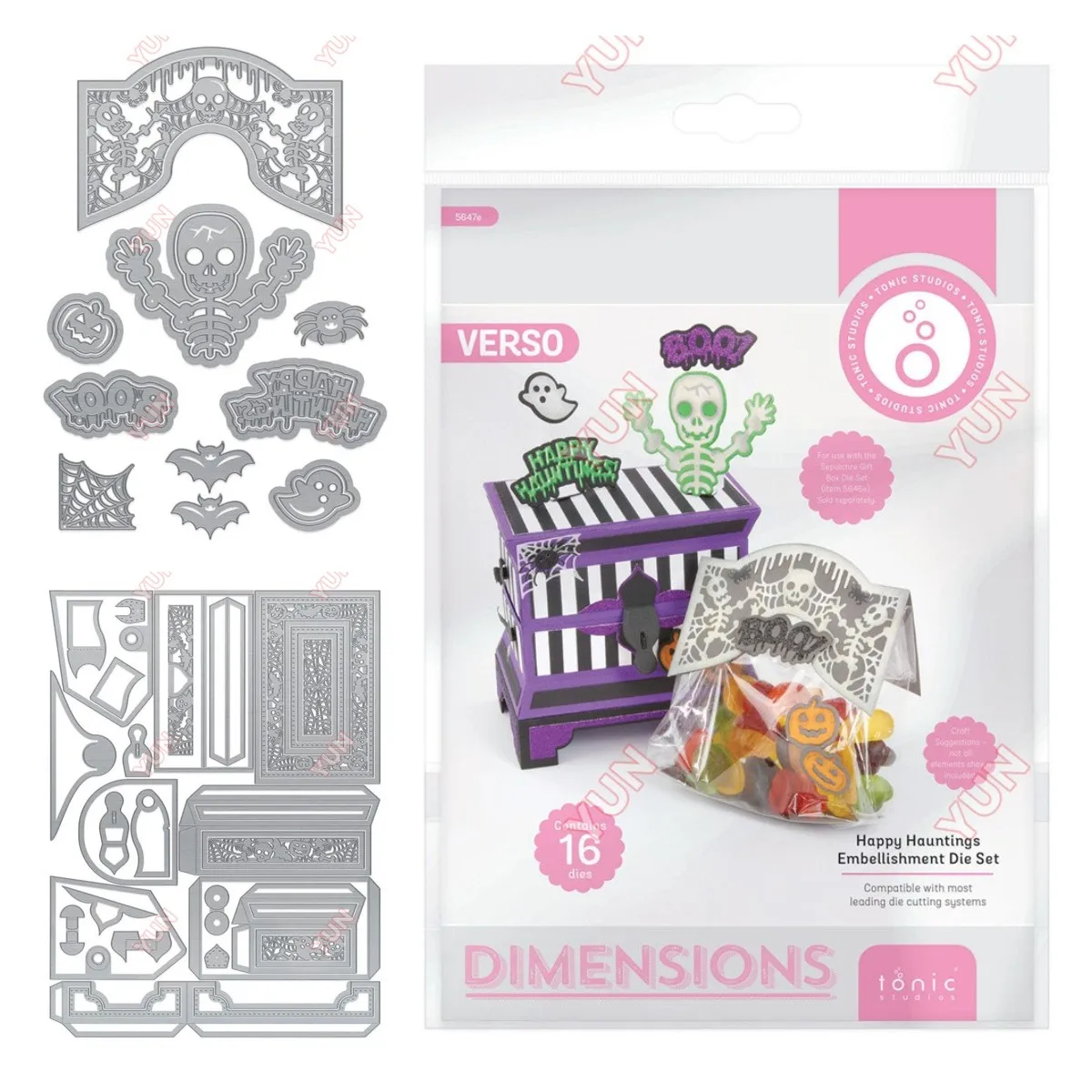 

Hallowmas Card Background Decoration Happy Hauntings Embellishment Sepulchre Box Die Set DIY 2024 Scrapbook Diary Handmade Molds