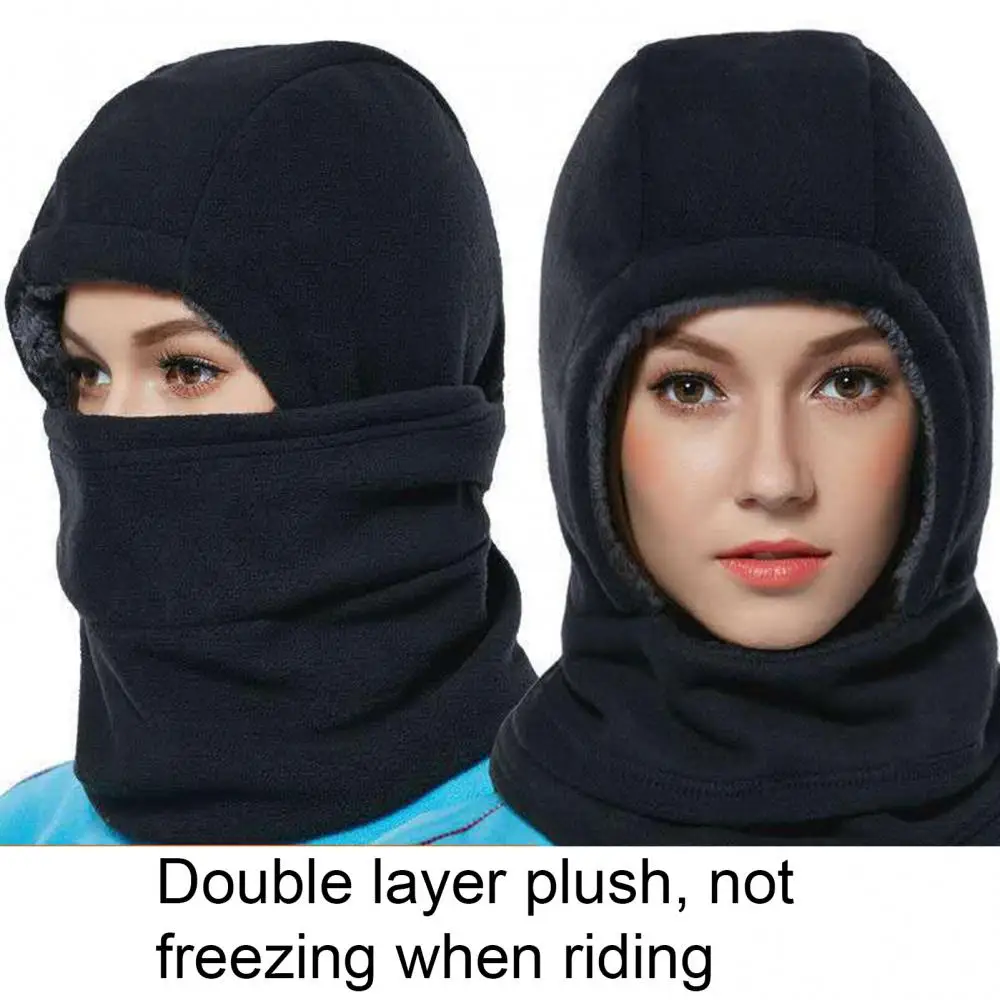 Winter Windproof Outdoor Fleece Hat Thickened Cold-proof Warm Face Hood Cover