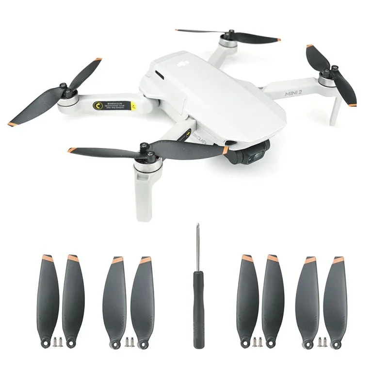 2 пары пропеллеров для DJI Mavic Mini 2, аксессуары для дрона, пропеллеры с низким уровнем шума, запасные части