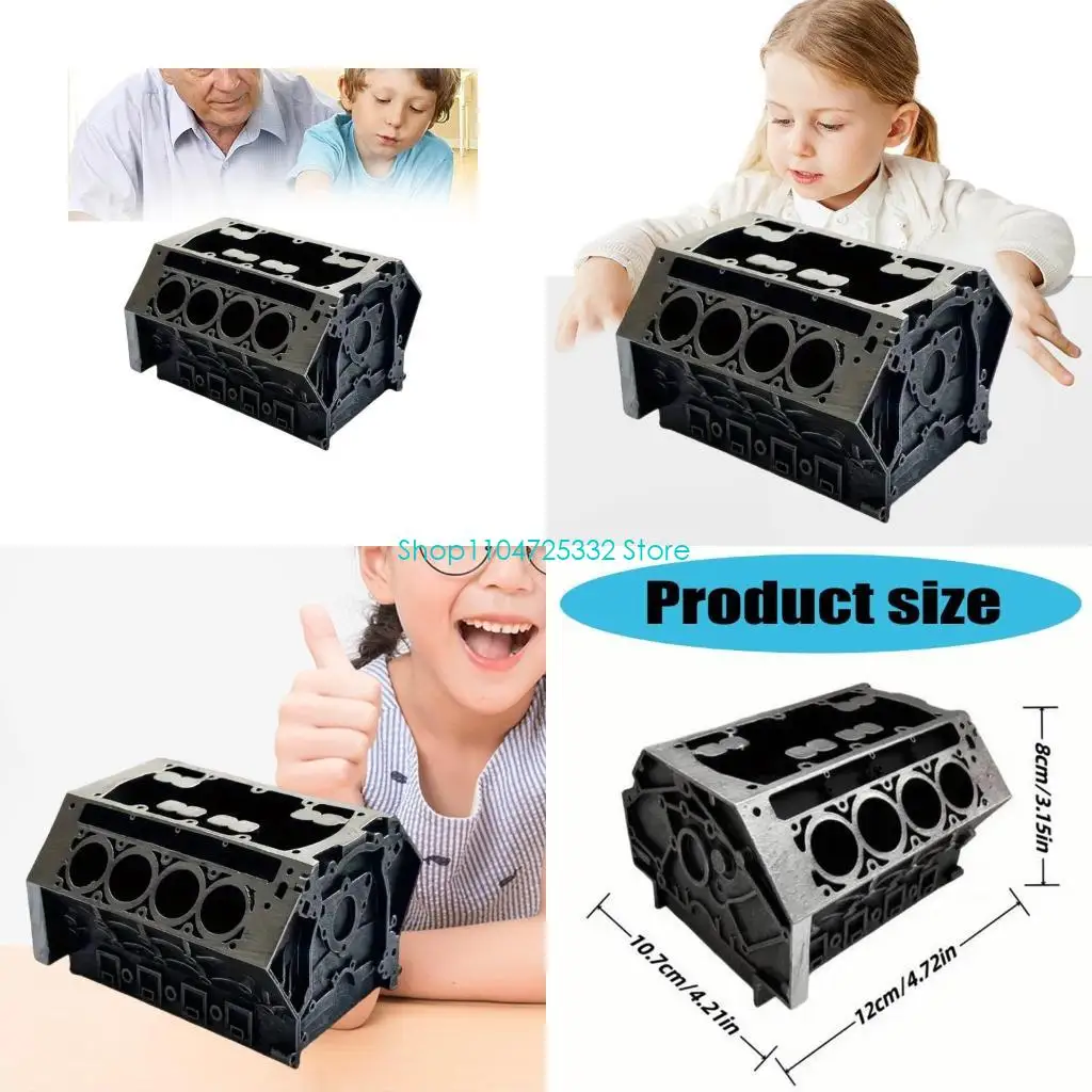 p5ea-クリエイティブペンホルダーエンジンブロックデスクトップホルダー名刺スタンドオフィス用