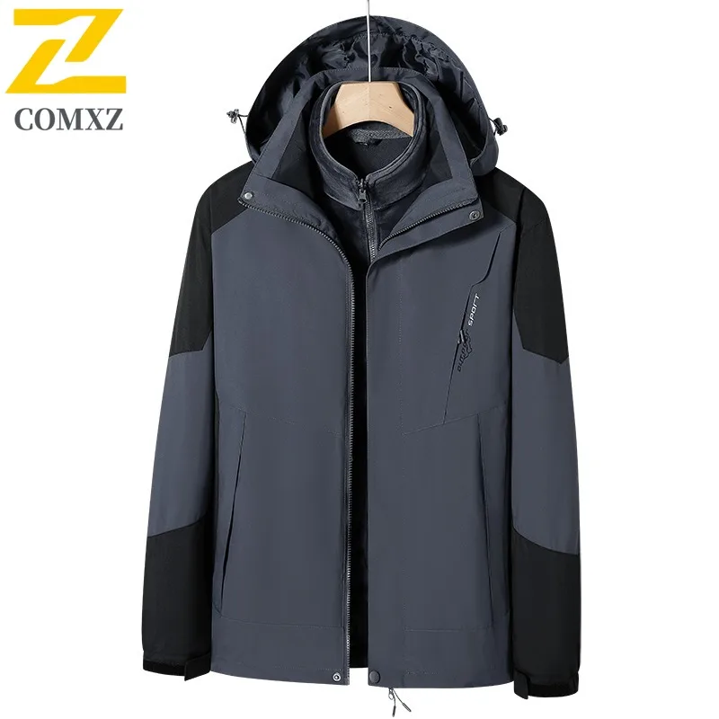 

COMXZ Men Winter Jacket Luxury Hooded Hiking Travel Thick Warm Coat Multi-Purpose Everyday Style Lightweight Cold Proof Coats