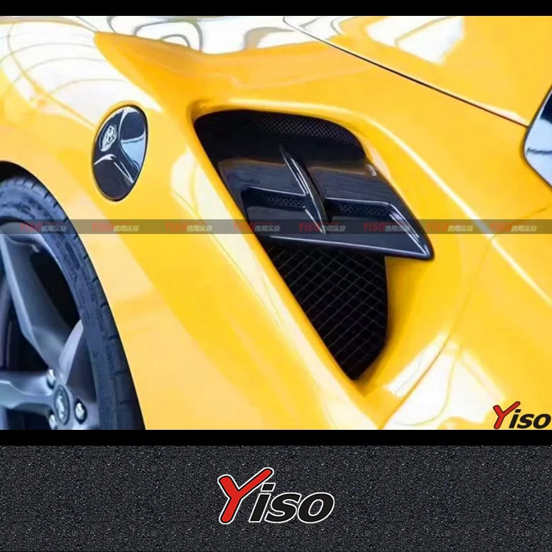 Suitable for 488 GTB Spider Modified encirclement Capristo dry carbon fiber side air intake grille decoration