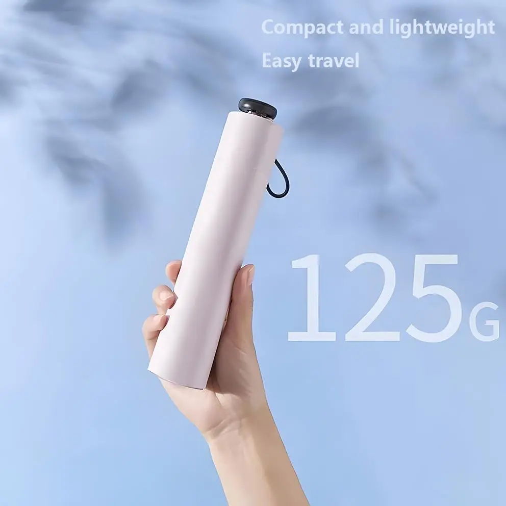 2 in 1 Sun Protection Ultra Light Pencil Umbrella Portable Folding UV Block Travel Umbrella Mini Pocket Rain Umbrella for Women