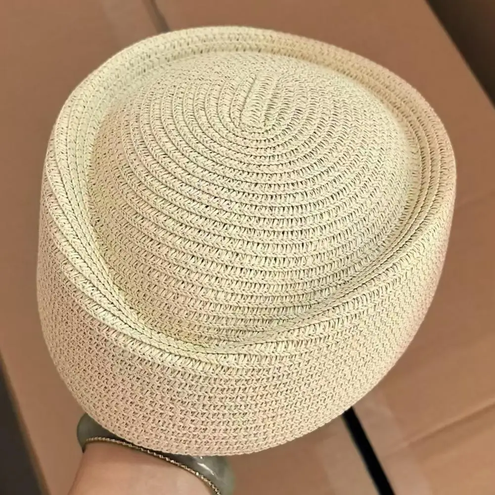 One Size Fits Most Hat Beret Hat Uv Protection Straw Summer Beach Hat Lightweight Woven Outdoor Visor Breathable for Sunny