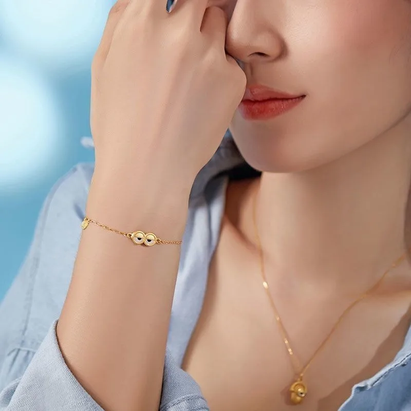 Minions Kevin Gold Bracelet, Cute Anime Accessory