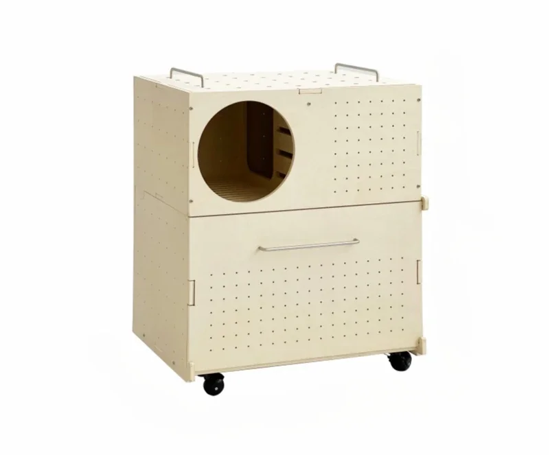 

Cat litter box top entry large cat litter box anti-odor and splash-proof double-layer leakage sand cat toilet