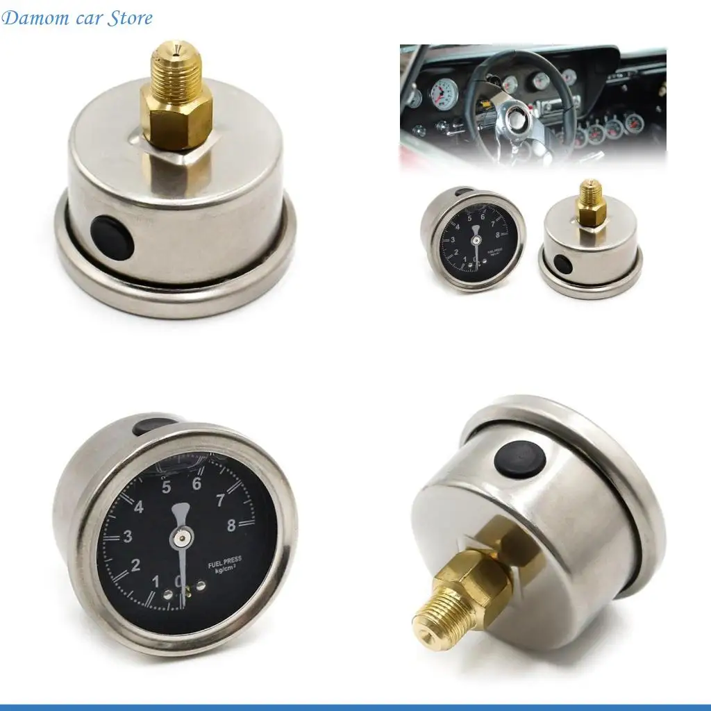 

A2UC Universal Oil Pressure Gauges 0-8Bar Oil Press Gauges Press Alarm for Car Marine