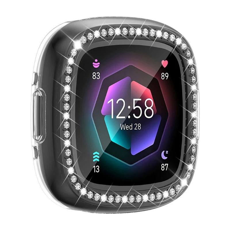 Protetor de tela caso para fitbit versa 4 versa4 smartwatch cobertura completa pc capa protetora lavável escudo do amortecedor da pele