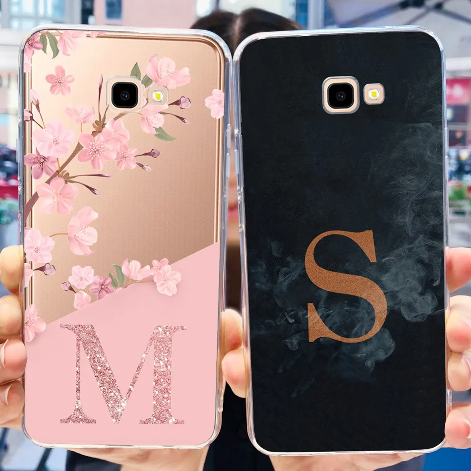 Etui Samsung Galaxy J4 Core Samsung J4 Plus Cute Letter Soft Silicone TPU Slim Cover dla Samsung J4 2018 J4Plus J4Core