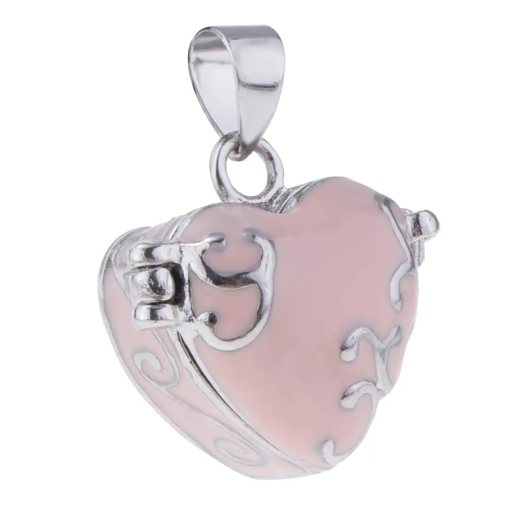 Small Heart Locket Urn Pendant Urn Ash Holder Enamel Heart Casket