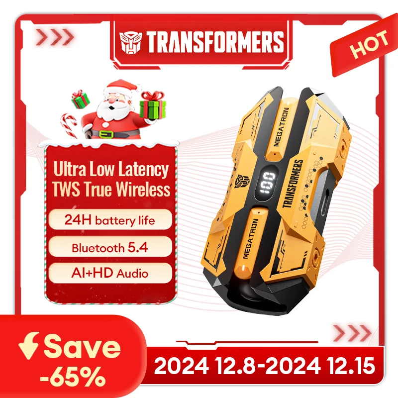 Genuine TRANSFORMERS TF-T51 Bluetooth Wireless Earphones Low Latency Gaming Earbuds Long Endurance High Music Headphones Choice