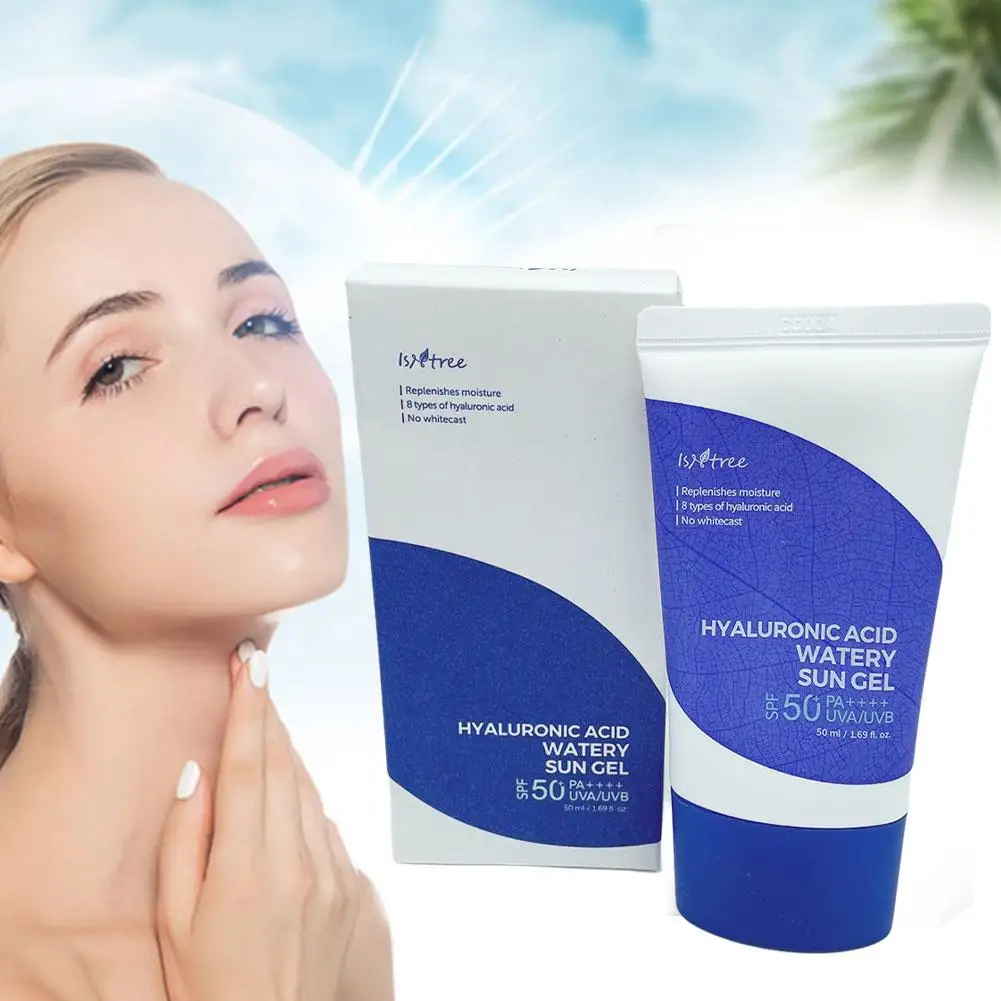 حمض الهيالورونيك ماء الشمس هلام الحليب ترطيب الجسم المضادة للأشعة فوق البنفسجية العزلة Isntree الأزرق كفاءة حماية واقية من الشمس