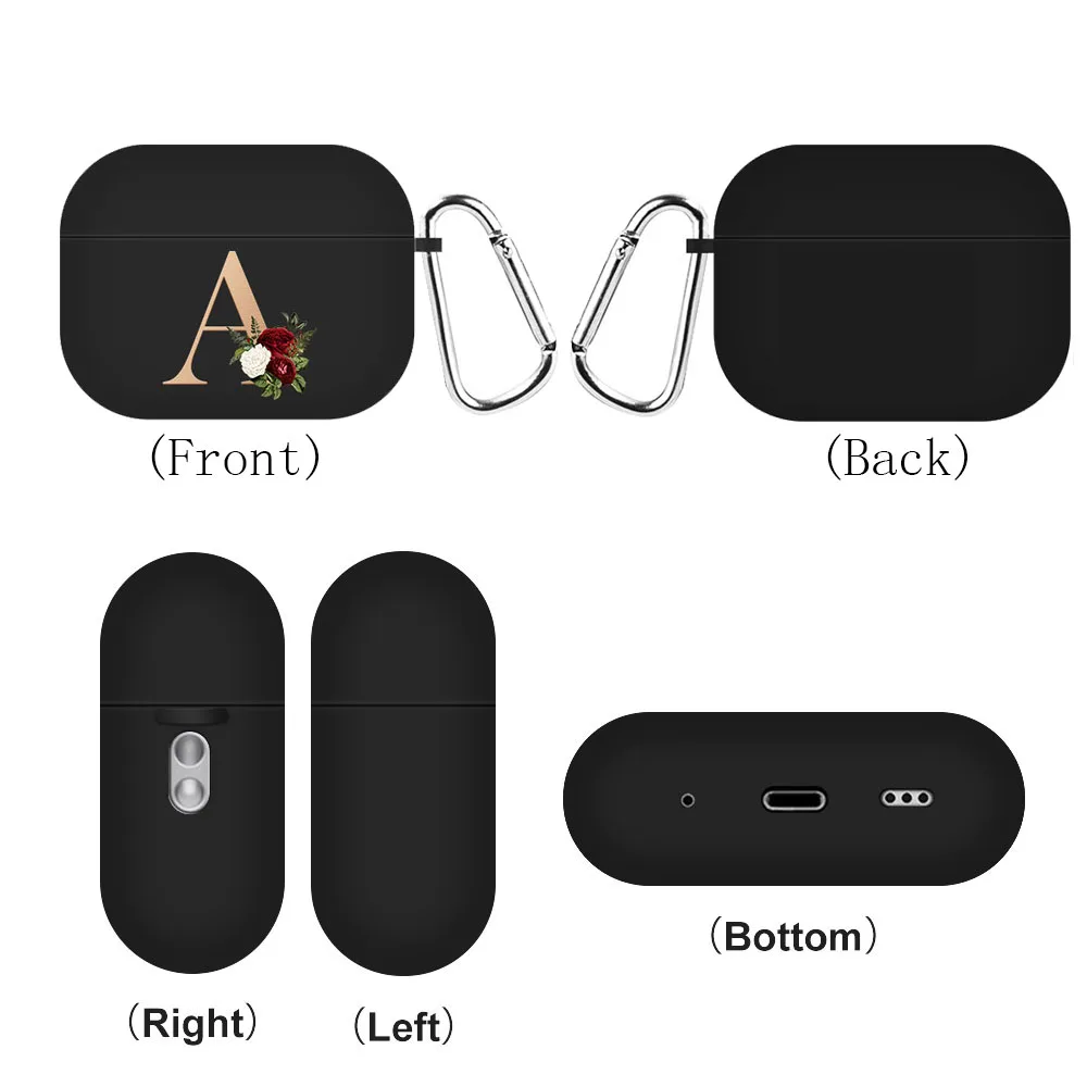 For Airpods Pro 2 USB C Case Silicone letters earphone Case Headphone Cover Headset Shell For Apple Air pod 3 Pro 2nd Generation