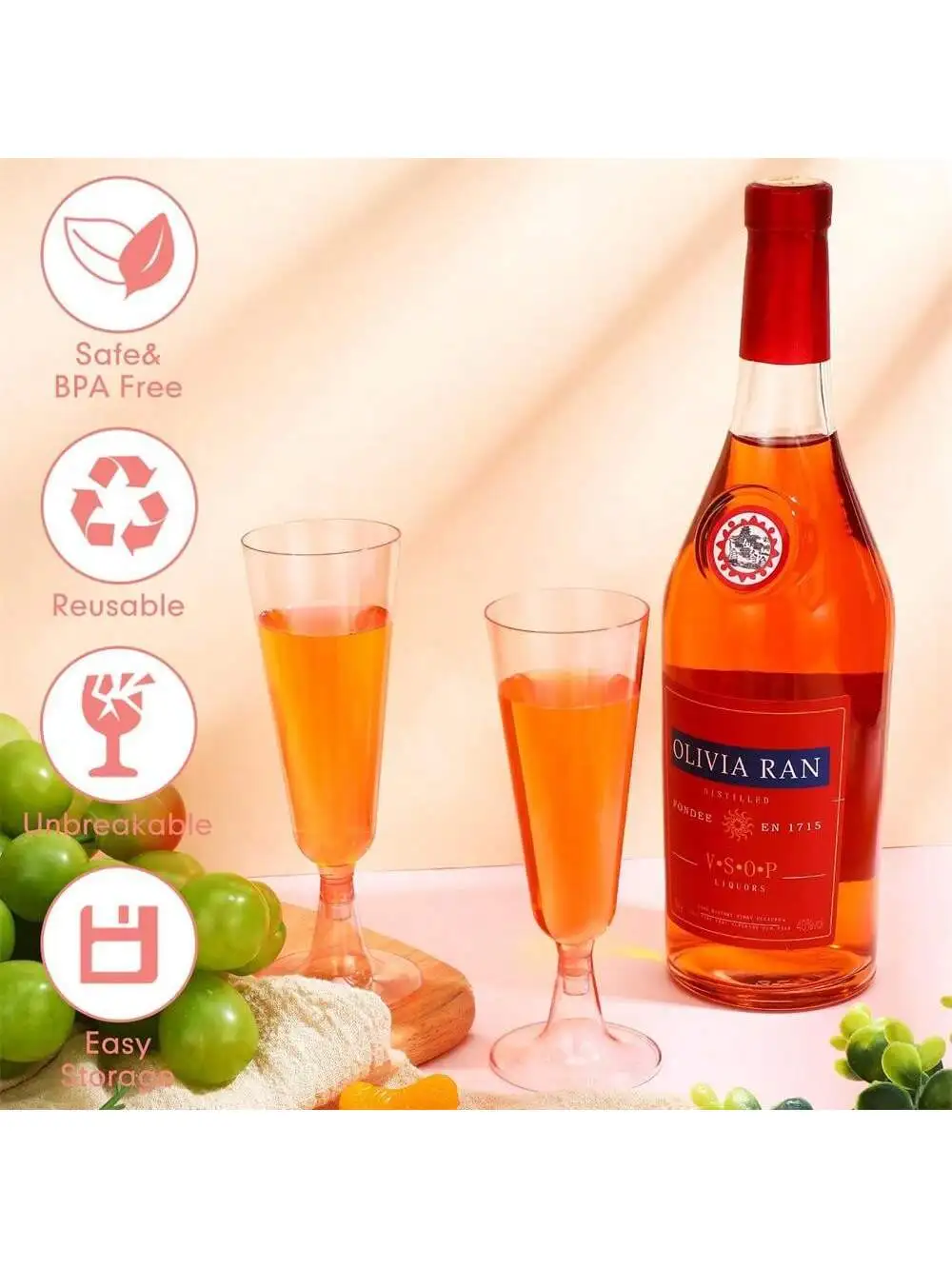 25pcs Clear champagne flute 150ml, suitable for parties, weddings, and mimosa bars - toaster glass with mimosa glass, washable,