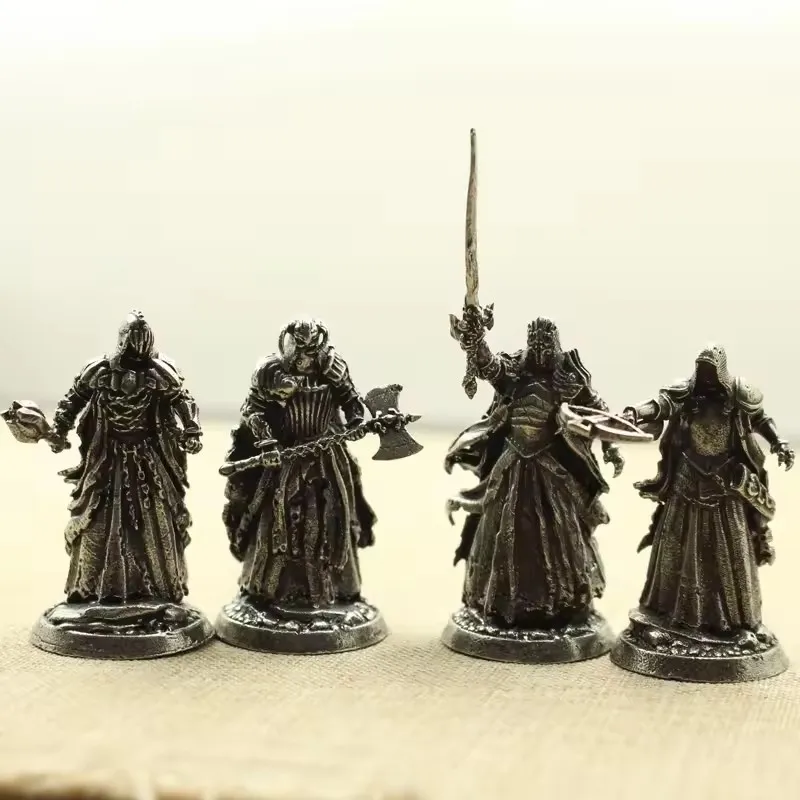 1Pc Medieval Legion Wraith Soldier Pure Copper Figurine Miniature Model Desktop Decor Board Game Chess Pieces Toy Gift Friends