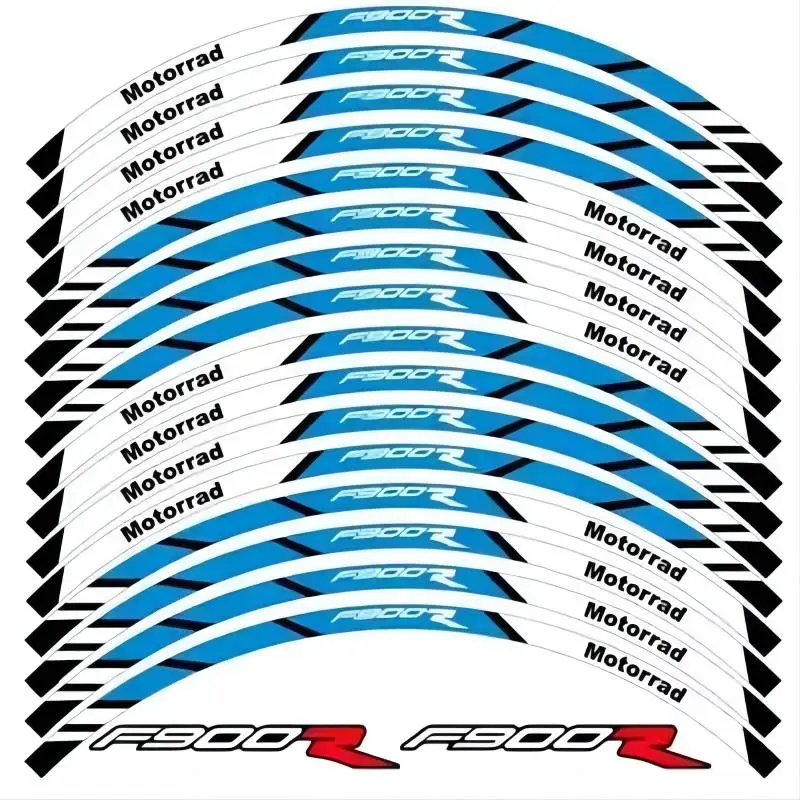 For BMW F900R R17 Inch Reflective Motorcycle Accessories Wheel tire modification Sticker Hub Waterproof Decals Rim Stripe Tape