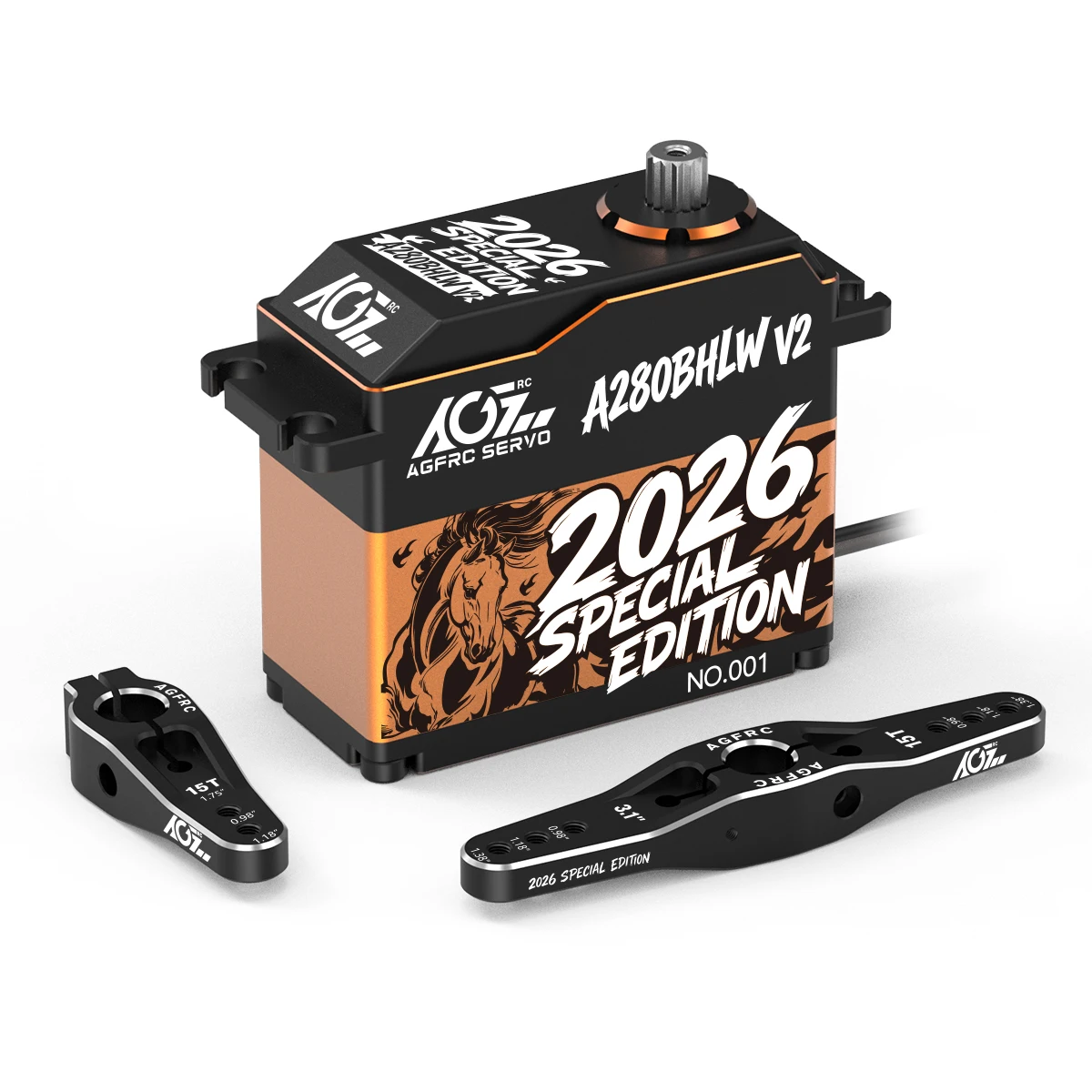 AGFRC Servo A280BHLW V2 2026 Special Edition 165KG Digital Servo Ultra High Torque 0.160s/60° Speed Robotics & RC Applications