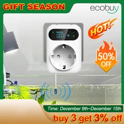 Tuya Smart WiFi Socket Thermostat Outlet Plug Smart Wifi Socket Controller Temperature Controller Heating with Alexa Google Home