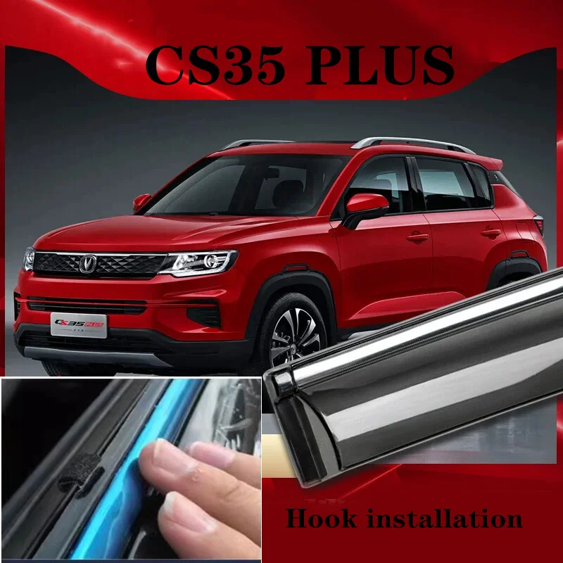 

4pcs Window Visors Rain Guard Windows Rain Cover Deflector Awning Shield Vent Guard Shade Cover Trim For Changan CS35 PLUS