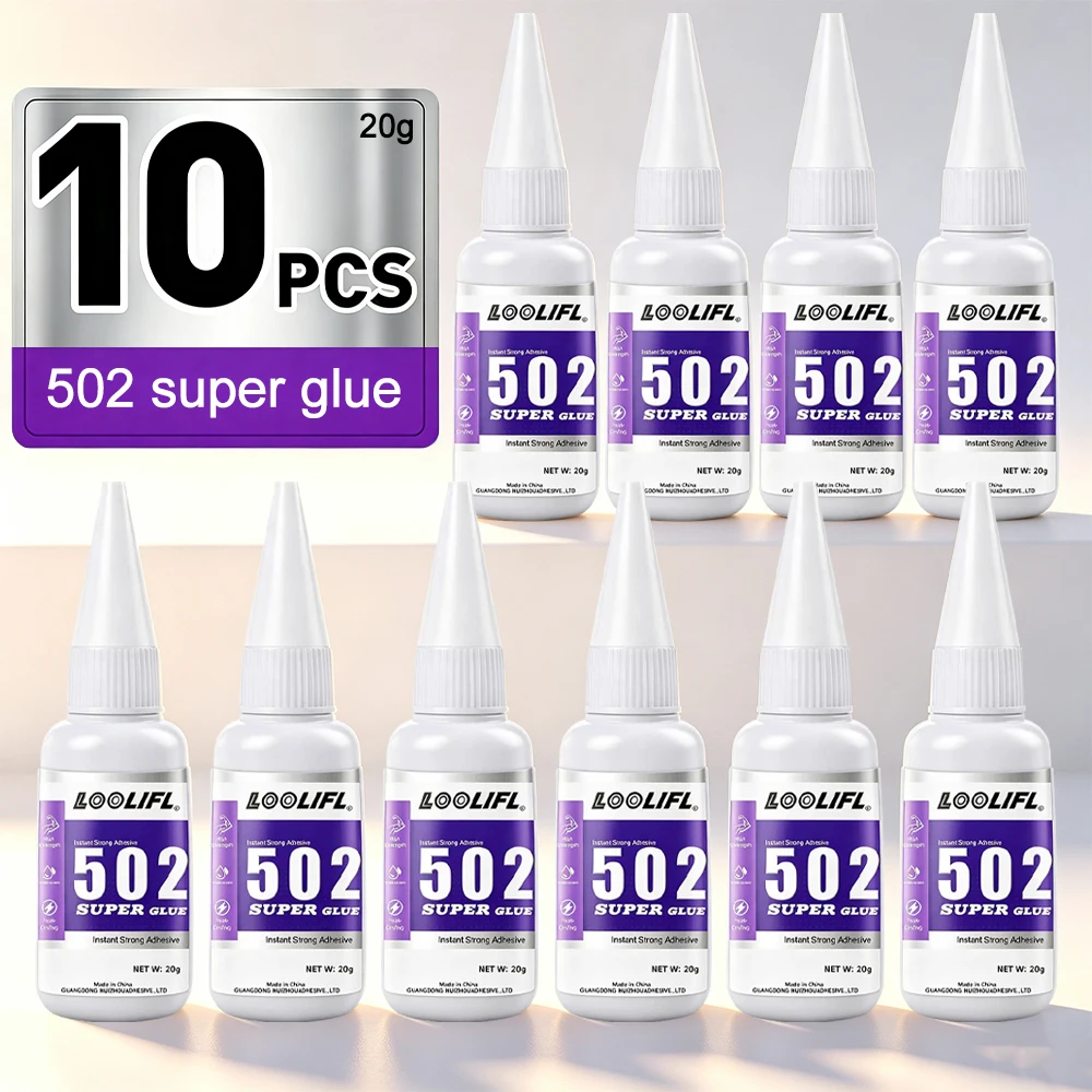 502Super Glue Instant  Adhesive Fast Drying Waterproof Transparent Strong Bond Glue for Metal Plastic Wood Ceramic Rubber Repair