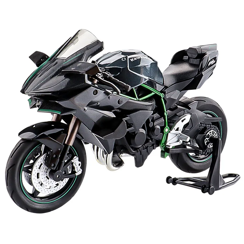 

1:10 H2R Motorcycle Alloy Model Simulation Motorcycle Display Ornament Children's Collection Gift Toy