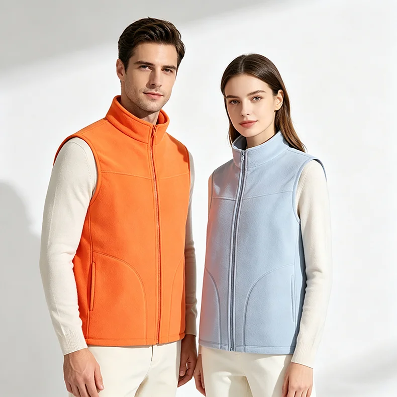 EUMERGX Unisex Thermofleece Gefütterte Weste Leichte Ärmellose Jacke Winter-Layering für Outdoor-Wanderungen Camping Täglichen Gebrauch – Detail 14