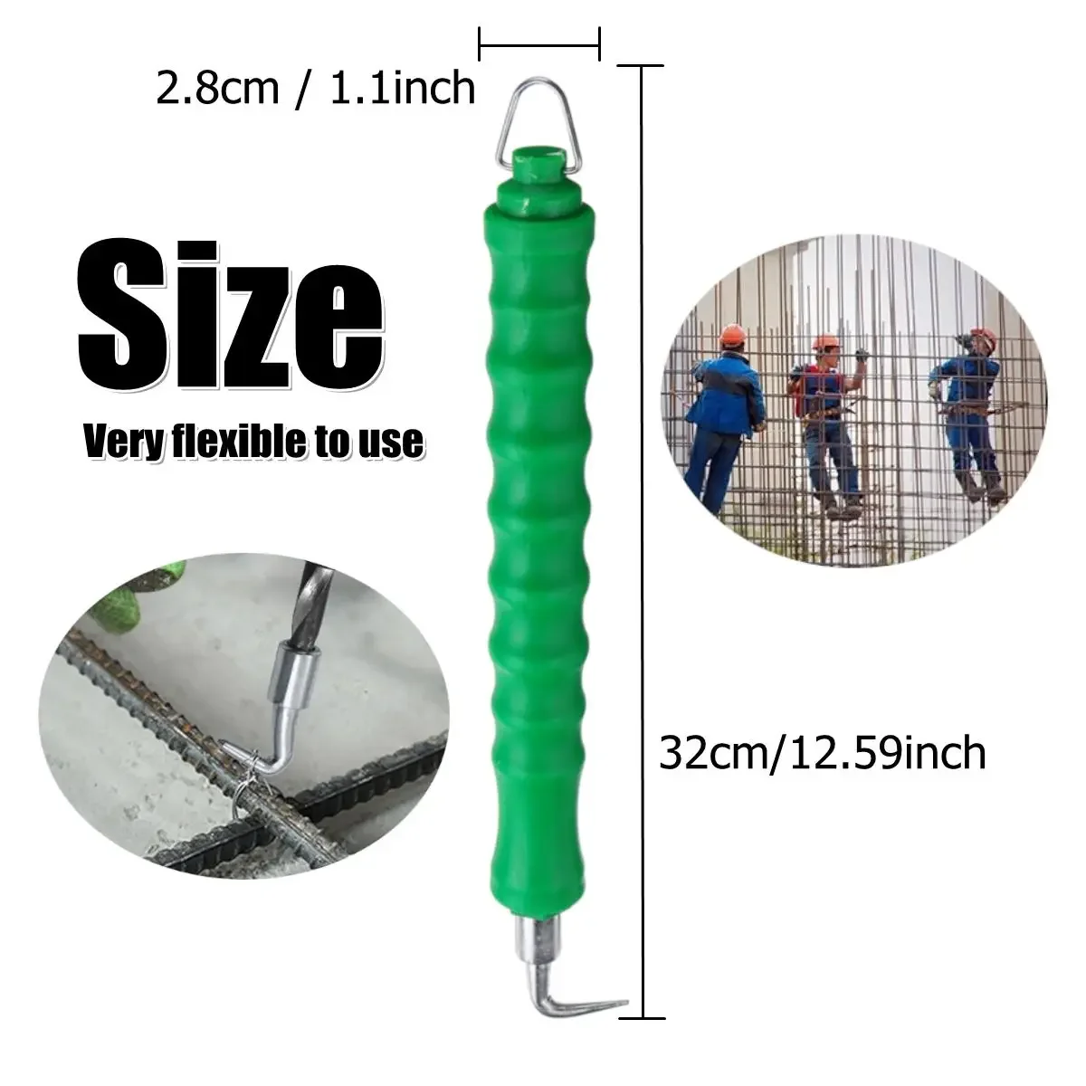 Semi-automatic Steel Hook Straight Pull Wire Hook Steel Bar Tie Hook Construction Site Winding Tool Rebar Tie Wire Twister Tool