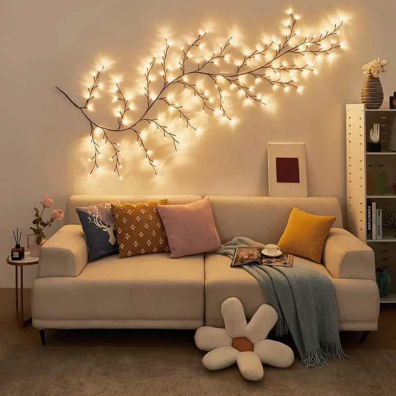 LED Vine Tree Lights for Wedding Christmas Decoration Valentine's Day Branch Lights, Willow Tree Lights for Bedroom Living Room