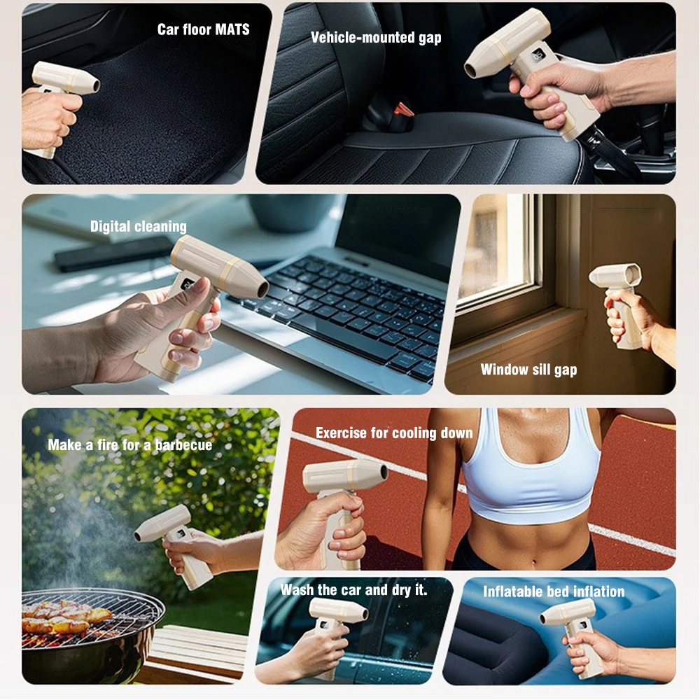 450000 دورة في الدقيقة مروحة نفاثة توربو صغيرة منفاخ هواء قوي يده عالية السرعة فرش السيارات مروحة عنيفة لأداة تنظيف قناة الكمبيوتر