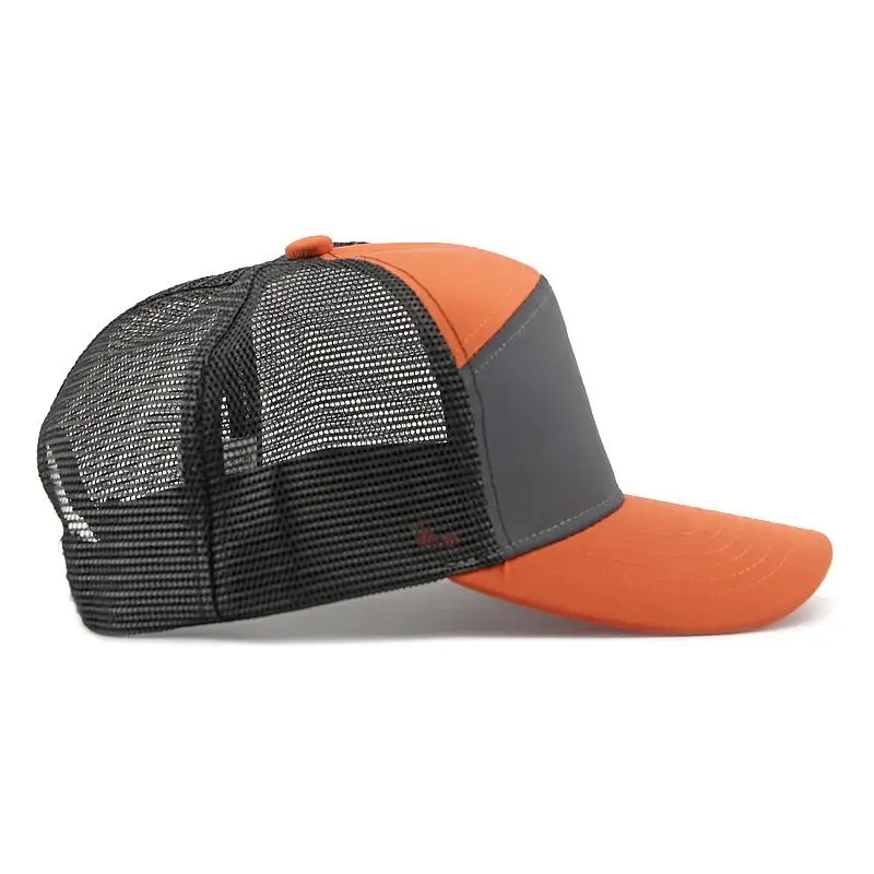 Unisex Baseball Cap with Polyester Mesh Color Block Design Breathable Sporty Style Neutral Summer Sports Duckbill Cap 56-58cm