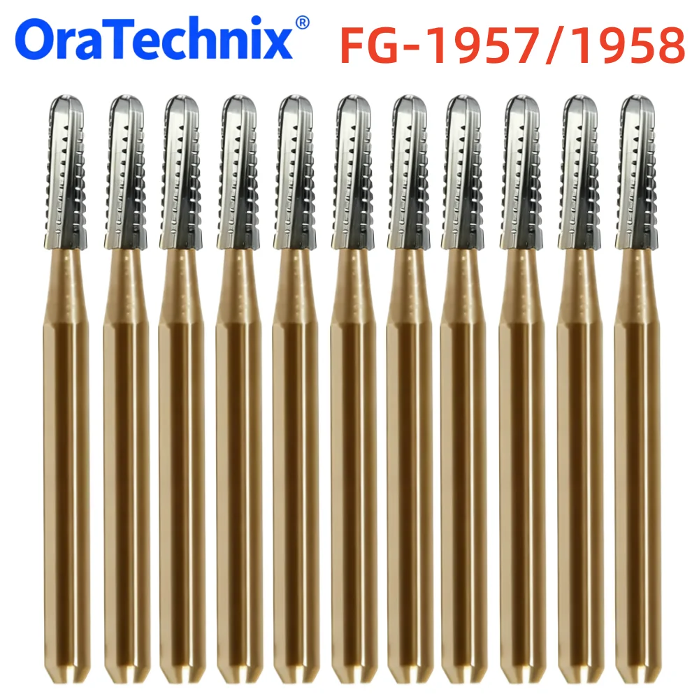 Image of Dental-Kronenfräser Hartmetallbohrer Wolframstahl für Hochgeschwindigkeits-Handstücke FG-1957/FG-1958 Zahnmedizin Metallfräser