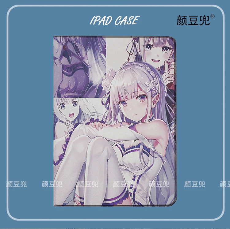 Emilia Anime Re:Life in ipad Case For iPad Air 4 5 10.9  Mini 5 6 for 2020 pro 11in IPad Air 1 2 9.7 Tablet With Pencil Holder