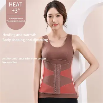 2022 donne intimo termico Shaper con reggiseno Sexy autunno inverno addensato senza filo gilet dimagrante Shapewear corsetto senza cuciture