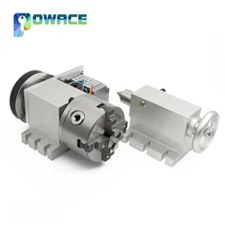 【Ue us】 cnc część obrotowa czwarta czwarta oś K12-100mm dzieląca głowica indeksowa z 4 uchwyt szczękowy + 65mm MT2 Tailstock + sterownik