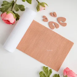 Soft Pottery Linen Texture Roller Polymer Clay Cutter Canvas Texture Clay Rolling Wheel Handmade Earring Keychain Making Tool