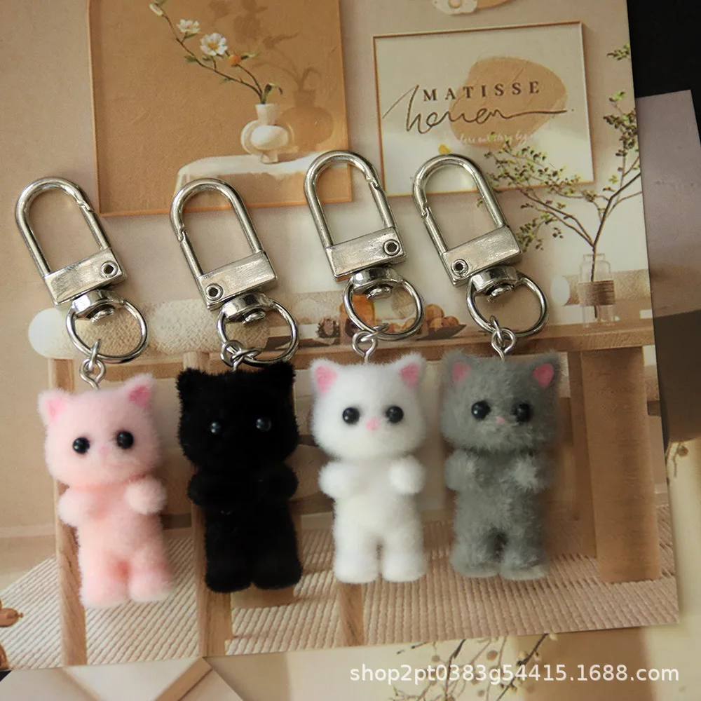 

Originality Animal Hobby Cat Keychain Pendant for Jewelry Making Keyring Cartoon Cute Doll for Girl Key Ring Chain Gift