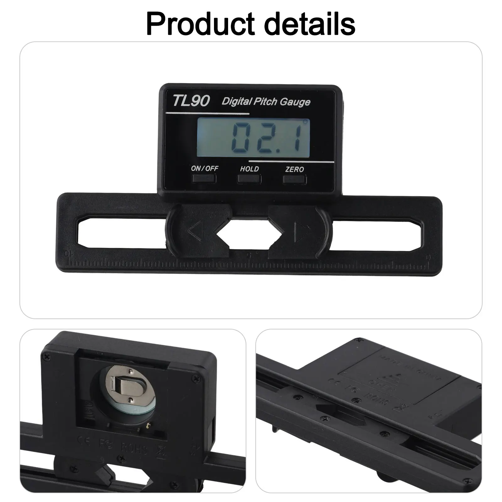 TL90 Digital Inclinometer LCD Gyroscope Horizontal Angle Meter Pitch Ruler Protractor For RC Helicopter 250-800 Main For Rotor T