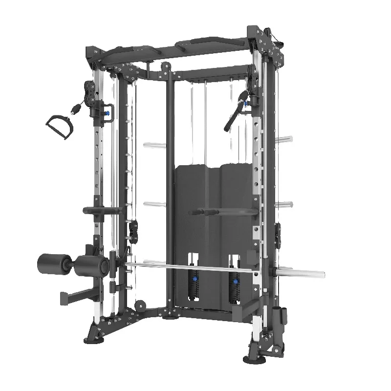 

Commercial Multi Function Home Gym Equipment Pull up Bar Power Rack Multi Station Smith Machine Squat Rack