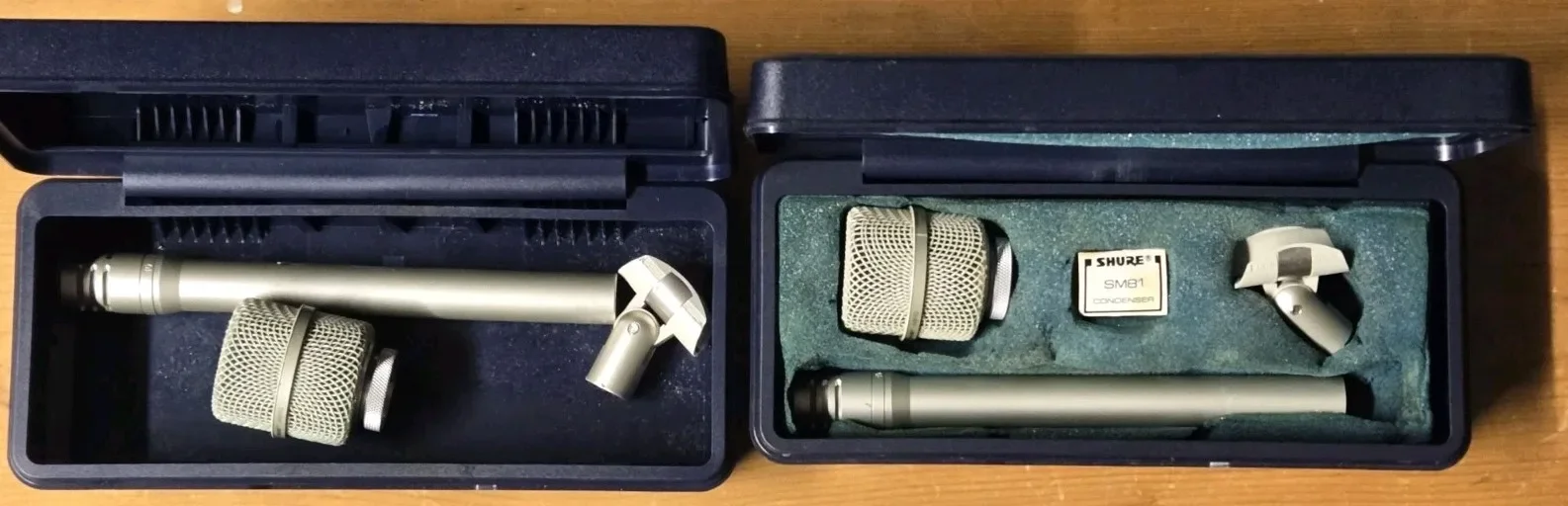 Lote de 2 fundas para micrófonos VINTAGE Shure SM81 hechas en EE. UU.
