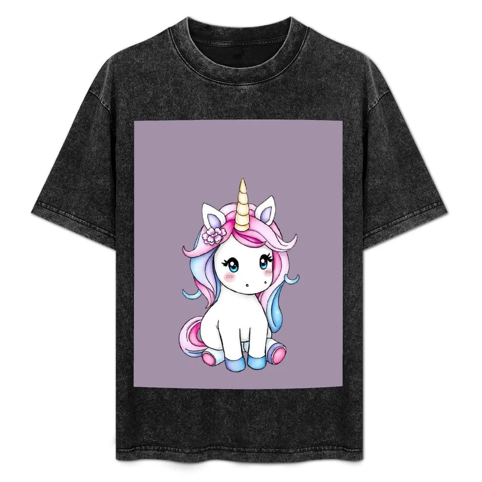 

Футболка Kawaii Great Colors of Unicorn, быстросохнущая мужская тренировочная рубашка в тяжелом весе