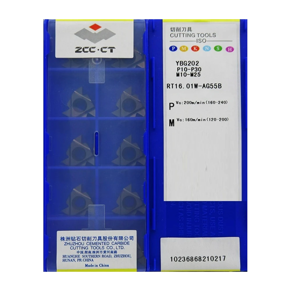 

HUAZHICHUN RT16.01W-AG55B YBG202 Carbide CNC Lathe Thread Turning Inserts For Thread Turning Toolholder