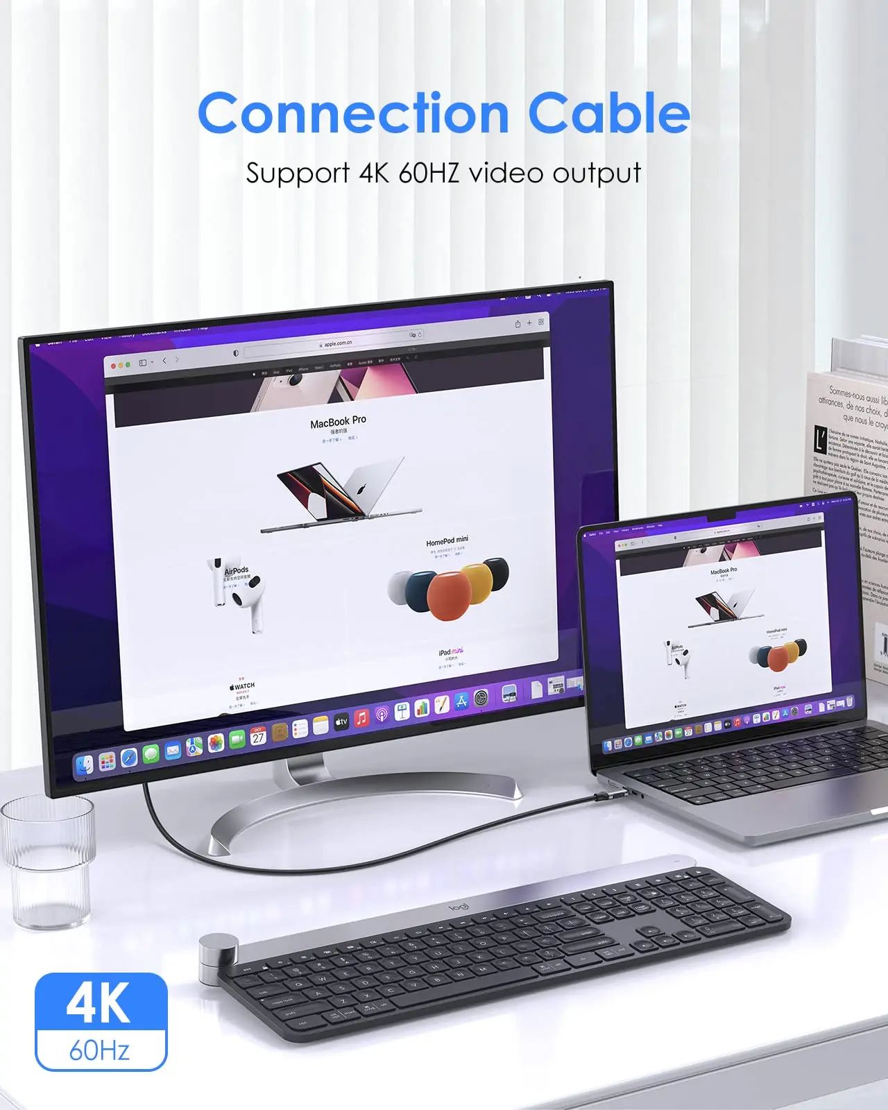 Lention USB C Charging Cable 100W Type C Charge 10Gbps Fast Data Transfer 4K/60Hz Video Braided Cord Compatible New MacBook Pro