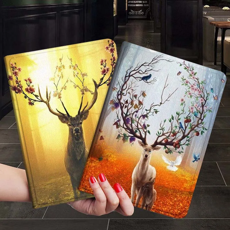 

Beautiful Deer Forest Bird Gift For Xiaoxin Lenovo Tab P12 Extreme Legion Y900 Idea Pro GT 12.1 2025 Foldable Tablet Case
