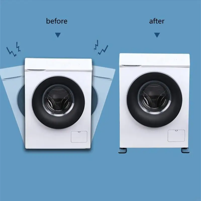 4pcs Washing Machine Risers Bed Lifts Stackable Furniture Risers Easy Use Raiser Blocks for Desk Couch and Chair