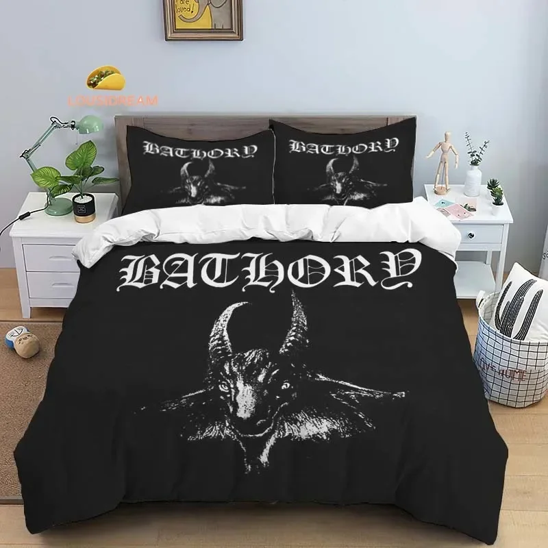 Demon Satan Evil Goat Logo Sheet Quilt Covers Bedding Dormitory Sheets Three-piece Bedding Set Three-piece Soft Warm Bedding Set